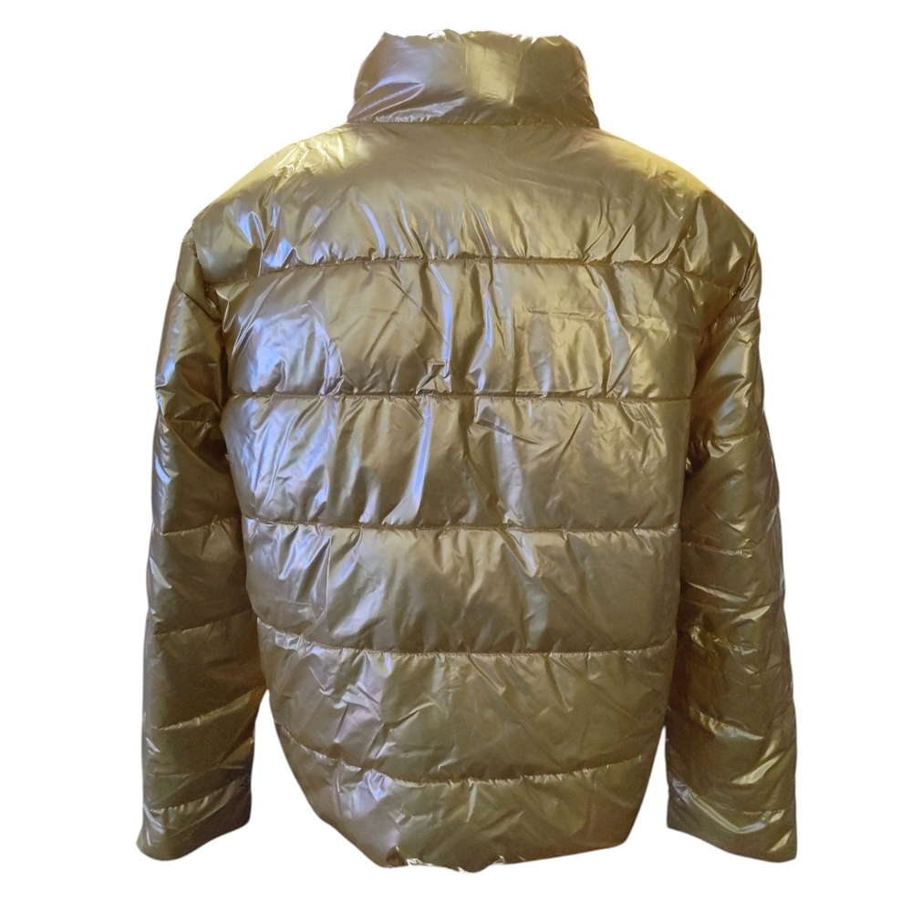 Time and Tru Womens Gold Puffer Jacket Size XL (16-18) - Picture 4 of 6